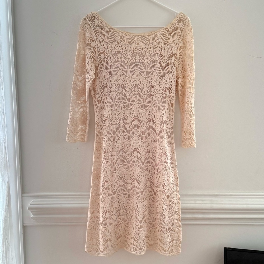 SOLD!! Ralph Lauren Blush Pink Lace Dress